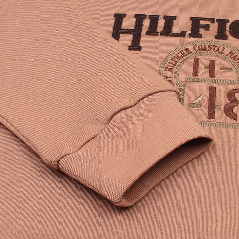 TH  Soft Brown Towel Embroidered Sweatshirt